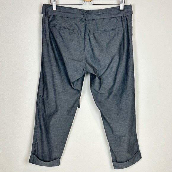 Joe’s Jeans Chambray Grey Cuffed Cropped Belted Pants 28 - Picture 5 of 10